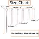 4 x 100pcs 304 Stainless Steel Cotter Pin Clip Key Fastner Fitting Assortment Kit for Automotive Mechanics Small Engine RepairAutomotive, Mechanics, Car Garage, Power Equipment, Cars, Trucks Law