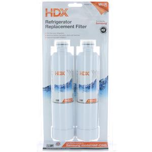HDX FMS-2 Replacement Water Filter / Purifier for Samsung Refrigerators (2 Pack)