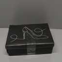 mysoft Women's Pointed Toe Low Stiletto Heel Dress Pumps Shoes - Gold-Glitter, Size 8W