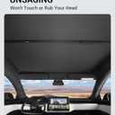 BASENOR 2026-2022 Tesla Model S Sunshade Roof [No Gap] Glass Roof Sunshade UV Protection Foldable Sunroof Shade Top Window Cover for Model S/Model S Plaid Heat Insulation Upgraded Black