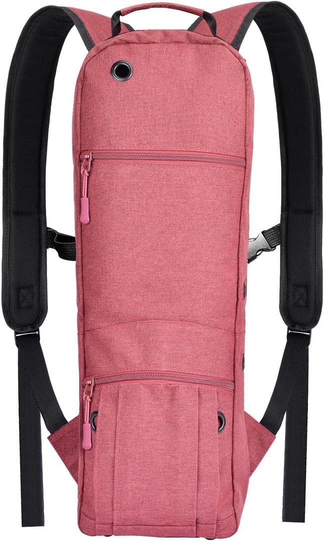 iGuerburn Oxygen Tank Backpack Size D, Portable Oxygen Backpack for D/M15 JD/M22 Cylinder Bag O2 Tank Carrier Holder for Travel (Red)
