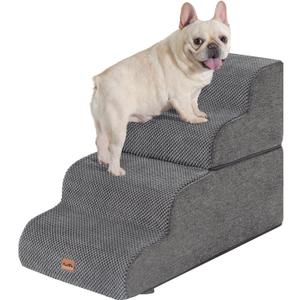 Made4Pets Dog Stairs Ramp for Bed 19.7" H, 4-Step Dog Steps for High Bed Couch Sofa Climbing, 35D Foam Pet Steps for Small Dogs and Cats, Non-Slip Bottom Pet Stairs, Grey