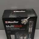 Mueller Multistick 5-in-1 Immersion Blender Handheld, 12 Speed Hand Mixer - Turbo Boost, Heaviest Duty Copper Motor, Titanium Blades Hand Blender, Milk Frother Wand, Whisk, Beaker, Chopper, Grey (Gray)