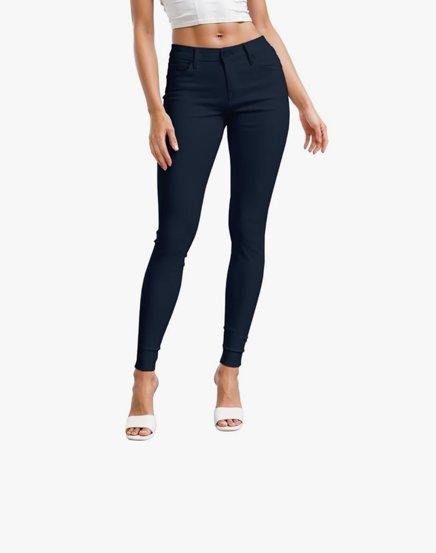 Hybrid & Company Womens Hyper Ultra Stretch Comfy Skinny Leg Work Casual Pants, XL