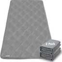 Guinea Pig Bedding, 2 Pack 59x31IN Fleece Cage Liner, Super Absorbent & Odor Control & Washable & Reusable Guinea Pig Liner for C&C 2X4 Cage, Pee Pad Mat for Small Animal, Rabbit, Bunny (Dark Gery)