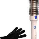 K&K Thermal Brush Blowout Express 1.5 Inch Negative Ion Thermal Round Brush Creates Blowout Look Makes Hair Shinier & Smoother Dual Voltage Easy to Use, Pink