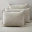 ATLINIA 100% Linen Pillowcases Set of 2, Euro Size 26" x 26" Pillow Case, Linen Pillow Sham