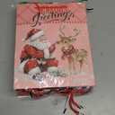 WLUSEAXI 24PCS Large Christmas Gift Bags Bulk With Handles, Paper Holiday Gift Bags with 24 Assorted Design Big Size for Wrapping Xmas Present 13 X 10.3 X 4.7 Inches (Red)