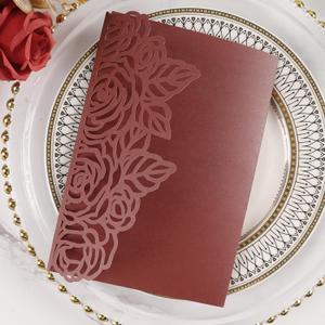 Set of Red GiftCards with Envelopes and Stickers for Invitation