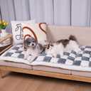 Dog Couch Cover Protector, Dog Bed Mat for Couch Washable Pet Bed Cover, Large Dog Blanket Pet Friendly Sofa Cover, Blue-Grey, 27 * 82 ''