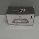 Champagne Color Glass Butter Dish with Lid, Covered Butter Stick Holder Tray, Crystal Glass Butter Storage Container for Kitchen Countertop