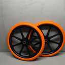 Upgraded 20x1.95" Flat Free Tires Compatible with rubber-maid Wheelbarrow Wheels, 20" Flat Free Tires with 3/4" Bearing Replacement for rubber-maid Cart Wheels/Big Wheel Utility Carts(3/4" Bearing) (Orange)