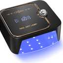 388W Cordless Nail Lamp, Rechargeable UV Light for Gel Nails with Unique Knob & Full LCD Display Screen, Portable Wireless UV LED Nail Lamp, Fast Curing Gel Nail Polish for Salon & Home Use