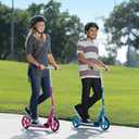 Razor A5 Lux Kick Scooter for Kids Ages 8+ - 8" Urethane Wheels, Anodized Finish Featuring Bold Colors and Graphics, for Riders up to 220 lbs, Pink