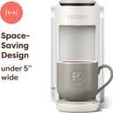 Keurig K-Mini Mate Plus Single-Serve K-Cup Pod Coffee Maker, Compact, 3 Cup Sizes, Brew Over Ice and Strong Button Features, 50 oz Removable Reservoir, Warm Stone