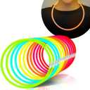 Glow Fever Glow Sticks Bulk 100ct 22'' Glow Necklaces with Connectors, Neon Light Sticks for Party Festivals Raves Concert Birthday Wedding, Multicolor