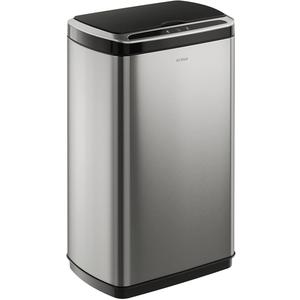 Kraus GarbagePro Rectangular 13 Gallon Hands-Free Motion Sensor Trash Can Battery Operated in Fingerprint Resistant Stainless Steel Finish with SoftShut Touchless Lid, KTCS-10SS Kraus GarbagePro Rectangular 13 Gallon Hands-Free Motion Sensor Trash Can Battery Operated in Fingerprint Resistant Stainless Steel Finish with SoftShut Touchless Lid, KTCS-10SS