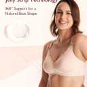 Momcozy Nursing Bras for Breastfeeding, Seamless Pregnancy Maternity Bra Wireless Classic Jelly Strip Support Nursing Bra (Pink, XXL)