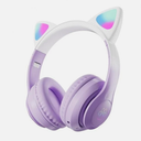 Cat headset, STN-28, color purple, Led colorful light
