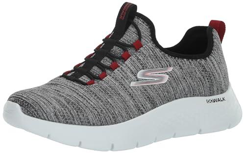 Skechers mens Gowalk Flex - Athletic Slip-on Casual Walking Shoes With Air Cooled Foam Sneaker, White/Black 2, 8.5 US