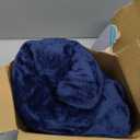 Massaging Weighted Heating Pad for Back Pain Relief, Heating Pads for Neck, Shoulder, Cramp, Portable Heated Pad with 3 Heat Settings & 6 Massage, 18 Relaxing Combinations, Auto Off, 20"x24", Dark Blue