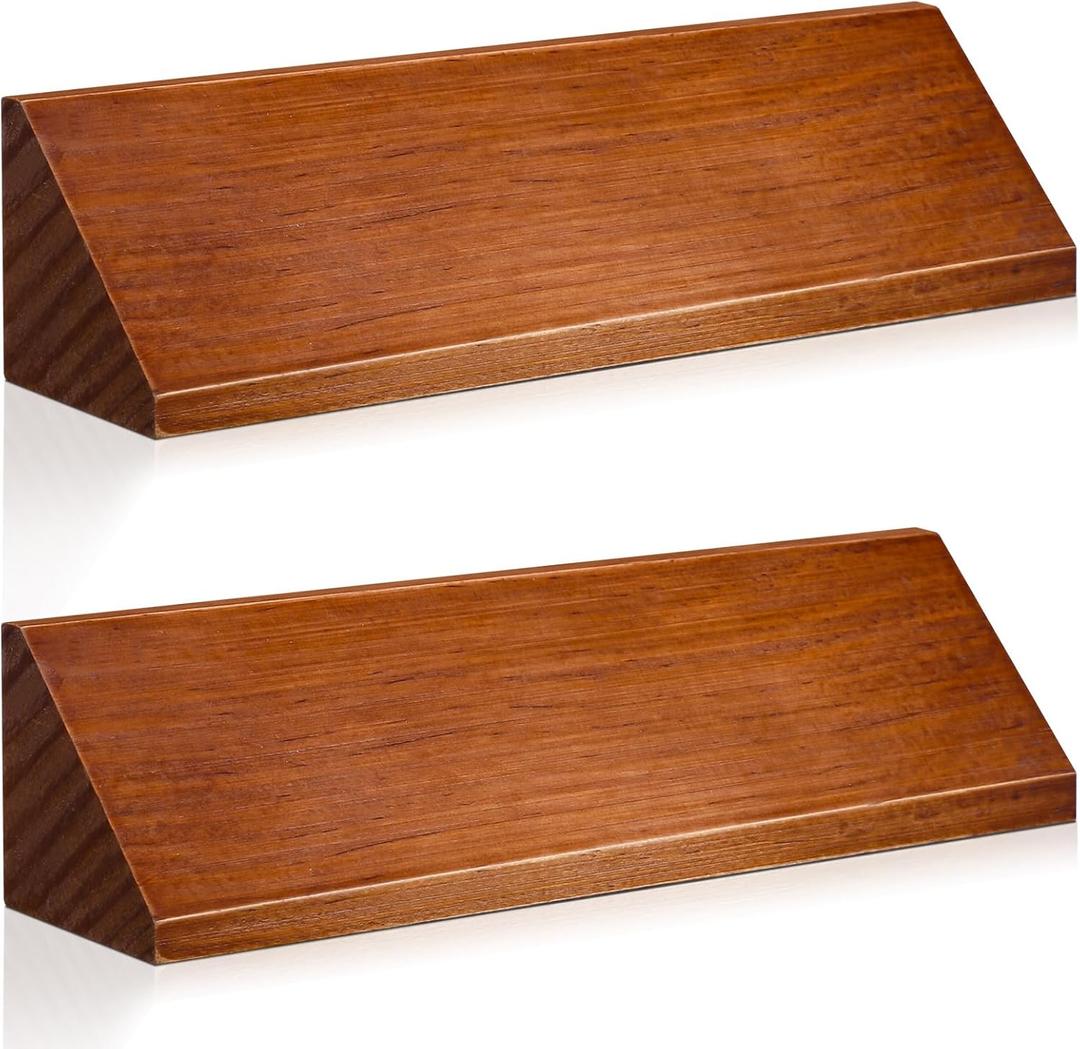 Eersida 2 Pcs Blank Business Wood Name Plate for Desk Name Plate Walnut DIY Personalized Wooden Name Plaque for Desk Nameplate for Office Classroom Gift 8 x 2 x 2 Inch