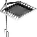 Mr IRONSTONE Campfire Grill Grate: Fire Pit Grill Grate with Swivel Handle, Campfire Cooking Equipment with Heavy Duty Steel, Over Fire Camp Grill For Outdoor Barbecue Camping and Cooking, Black