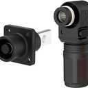 1 Set Battery Energy Storage Connector, 150A 35mm High Current Connectors Quick Plug Terminal Black Right Angle Plug and Socket IP67 Waterproof Power Adapter (150A, Black)