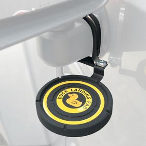 Duck Landing Pad for Jeep,Duck Landing Zone Mirror Mount Duck Holder,Side Mirror Duck Holder Compatible with Jeep Wrangler JL JLU & Gladiator JT 2018-2024, Black