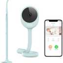 NETVUE Peekababy Baby Camera Monitor, Wireless Baby Monitor with Camera & Audio, 4-in-1 Crib Mount, Smart App, Sleep Analysis & Two-Way Talk (Blue)