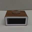 Digital Alarm Clocks for Bedrooms, Bluetooth Speaker, Alarm Clock with Wireless Charging, White/Brown Noise Sound Machine for Sleep with Night Light Wooden Vintage Decor Birthday Gifts for Men, Women