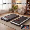 NEWBULIG Under Desk Walking Pad Treadmill, Portable Compact Electric Treadmill with Remote Control, Quiet Fitness Equipment & LED Display for Home & Office, Black&Sliver