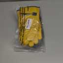 2 Pairs Leather Work Gloves for Men or Women, Non-fading Cowhide, for GardeningConstruction, Welding, Yardwork, driver (Large (Pack of 2), Yellow & Gray)