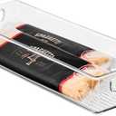 iDesign Slim Extra Long Clear Storage Bin, Narrow Stackable Organizer for Kitchen or Pantry (16 x 6 x 3)
