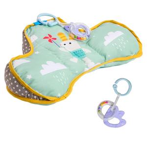 Taf Toys Baby Tummy Time Support Toy | Perfect for 2-6 Months Old Babies, Enables Easier Development & Easier Parenting, Natural Developmental, Comfortable, Ergonomic Design, Detachable Toys