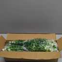 Grunyia 10 Bundles Artificial Fake Flowers, Faux Outdoor Plastic Plants UV Resistant Shrubs Outside Indoor Decorations (White-Eucalyptus)