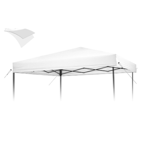 1010 Canopy Replacement Top, Pop Up Canopy Replacement Cover for Straight Leg Frame Tent, Waterproof Canopy Top Cover for Garden Patio Camping (Top Only)(Sliver White)