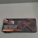 J Bryant Fitness Wrist Cuffs for Cable Machines  Heavy Duty Adjustable Wrist Straps with 7mm Neoprene Padding for Strength Training, Pull Exercises, and Forearm Support (Large, Black)