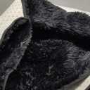 FJZFING Black Round Rug Ultra-Soft Plush Modern 6x6 Circle Area Rug for Kid's Bedroom, Fluffy Shag Circular Rug for Nursery Room, Non-Slip Home Decor Cute Black Carpet for Teen's Room