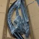 Elevon Hammock Chair Stand Only, Hanging Hammock Swing Stand for Outside with Buckle and Spring Hook, 400lb Capacity Heavy Duty Steel C-Stand with Stable Base for Egg Chair Outdoor Indoor (White) (Midnight)