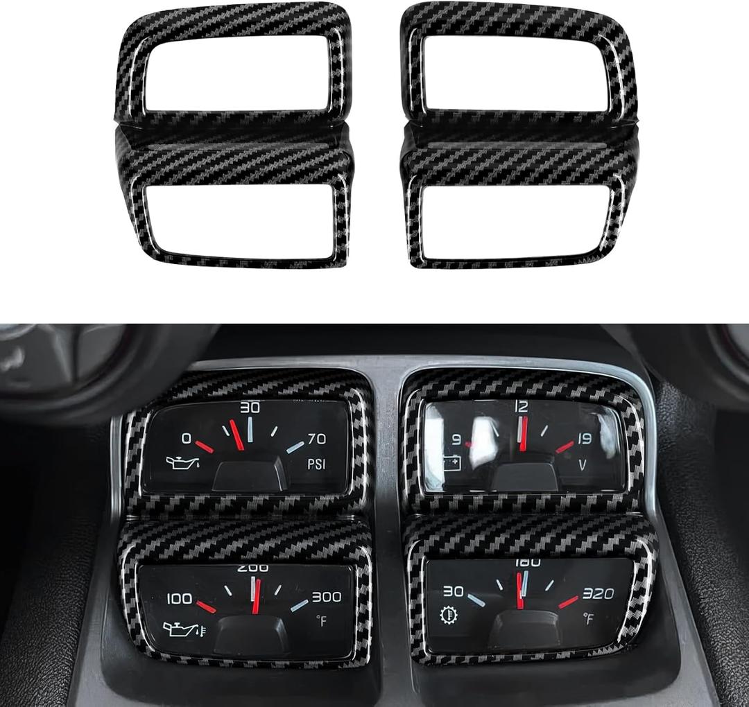4PCS Car ABS Carbon Fiber Center Console Dashboard Decoration Interior Accessories for Chevrolet Camaro ZL1 2010 2011 2012 2013 2014 2015