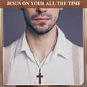 Wood Cross Necklace Bulk Chiristian Gift for Men Women Bible Verse Party Favor Wood Cross Pendant Crucifix on Cord