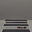 Copco 3-Tier Non-Skid Spice Rack Organizer for Kitchen Cabinet or Pantry, 15-Inch Tiered Shelf, White/Gray, Slip-Resistant Design for Jars and Bottles