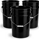 5 Gallon Bucket - Food Grade Bucket Lid Not Included, Black