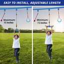 Ninja-Twister Swing Spins Set: Slackline Attachments - 360 Handle Twist-Spin Flips Toy Activate Ninja Powers Warrior Accessories Kids Hang Toys for Playground Backyard Blue