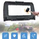 Rear Windshield for Honda Pioneer 520 2021-2025 / Pioneer 500 2015-2023 Accessories, Full Edge Coverage Rear Window Back Windscreen
