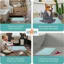 ITSOFT Memory Foam Bath Mat 31x20, Non Slip, Machine Washable, Quick Dry & Absorbent Rugs, Bath Mats for Bathroom Floor, Tub & Shower, Bathroom Rug, Spa Blue