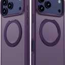 for iPhone 17 Pro Max Case Ultra-Magnetic 360° Spin Stand [Military Drop Protection] [Compatible with MagSafe] Shockproof Translucent Matte Slim Ring for iPhone 17 Pro Max Phone Case, Purple