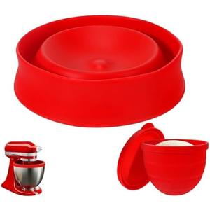 Silicone Bowl Compatible for Kitchen Aid Tilt-Head 5 QT and 4.5QT Stand Mixers - Inserts Liners Foldable for compact storage, Microwace & dishwasher safe.