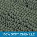 H.VERSAILTEX Bath Mats for Bathroom Non Slip Extra Thick Chenille Striped Bath Rug 24" x 36" Absorbent Non Skid Fluffy Soft Shaggy Rugs Washable Dry Fast Plush Mats for Indoor, Bath Room - Green Bay